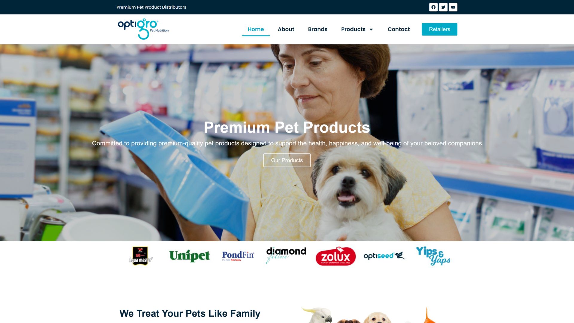 Optigro website screenshot