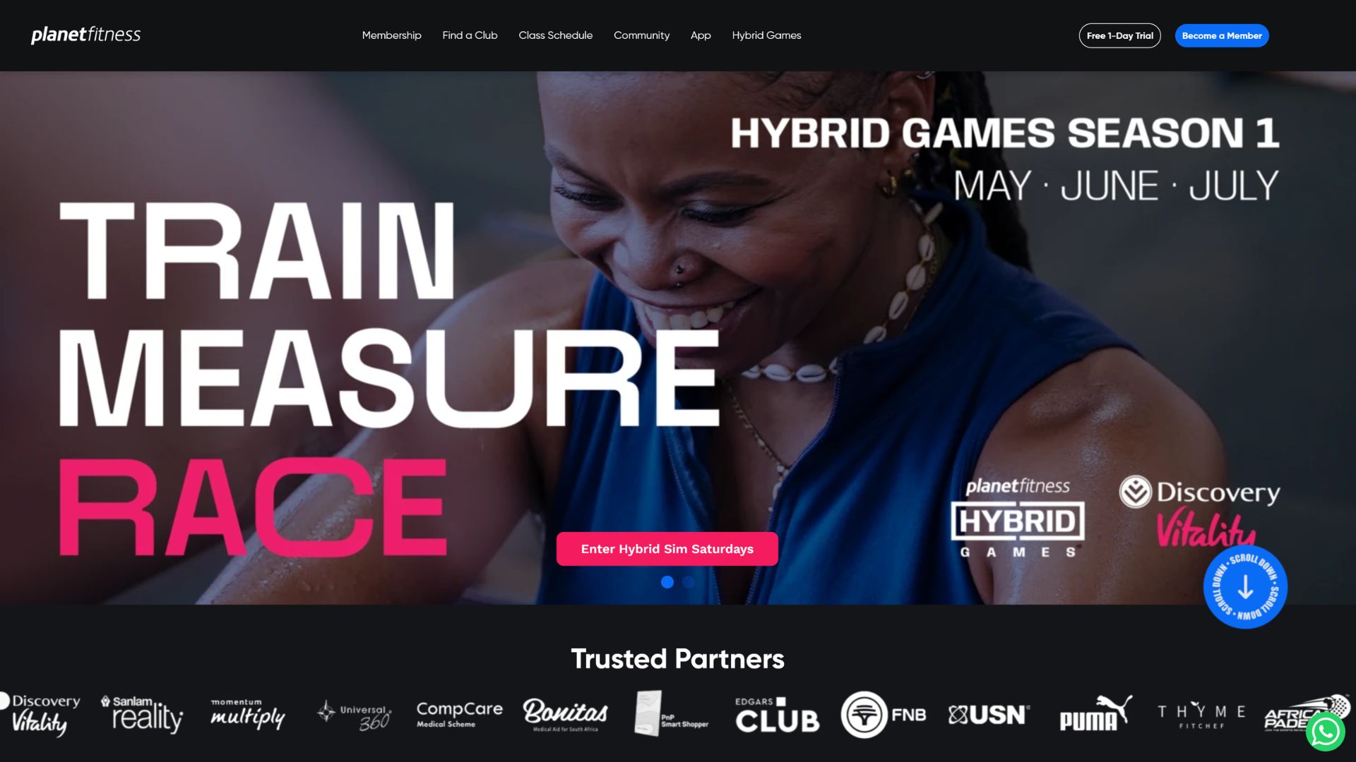 Planet Fitness website screenshot
